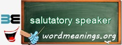 WordMeaning blackboard for salutatory speaker